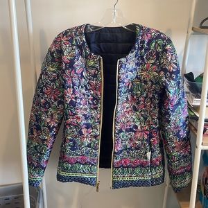 Lilly Pulitzer reversible down jacket - size M!